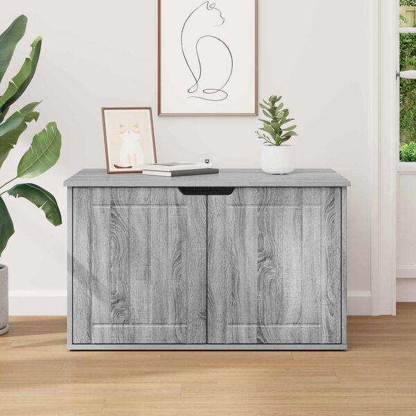 vidaXL Katt hus Gr&aring; Sonoma 85 x 55 x 50,5 cm Konstruerat tr&auml;