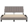 vidaXL Bed Frame without Mattress "Hanko" Taupe 140x200 cm Fabric