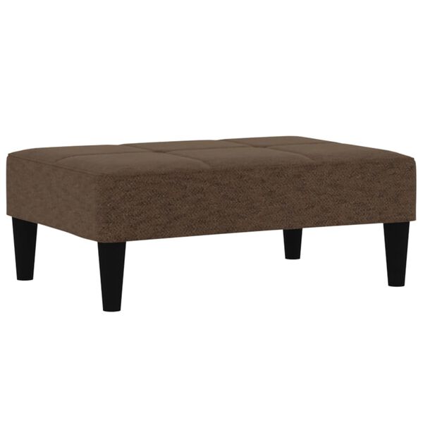 vidaXL Pall brun mikrofibertyg