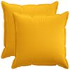 vidaXL Kudde 2 st HOUTEN Ljusgul 80 x 80 cm Faux Linne