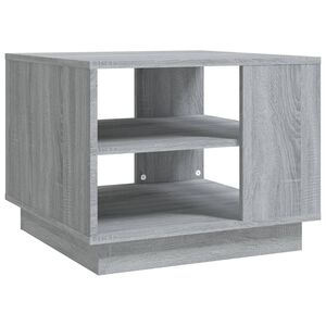 vidaXL Soffbord 2 st gr&aring; sonoma 55x55x43 cm konstruerat tr&auml;