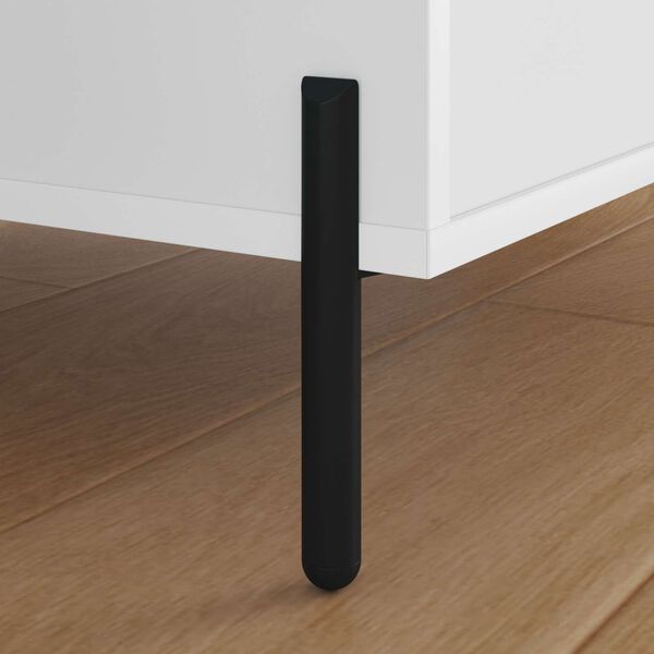 vidaXL M&ouml;belf&ouml;tter 12 pcs Svart 66 x 36 x 160 mm J&auml;rn