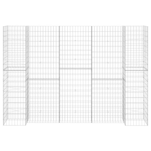 vidaXL Planteringsgabion H-formad stål 260x40x200 cm