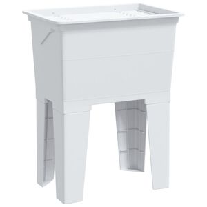 vidaXL Tv&auml;ttbalja vit 59x41x75 cm harts