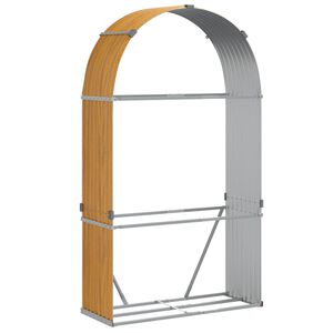 vidaXL Vedst&auml;ll tr&auml;utseende 120x45x210 cm galvaniserat st&aring;l
