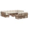 vidaXL Tr&auml;dg&aring;rdsoffset 14 pcs Beige konstrotting