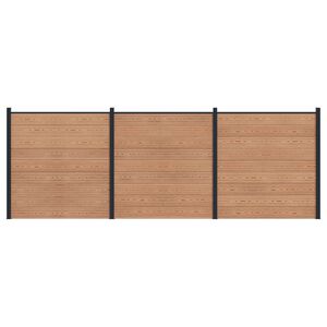vidaXL St&auml;ngselpanel 3 pcs WPC och aluminium Brun
