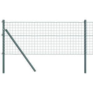 vidaXL Euro St&auml;ngsel Markf&auml;ste 10 x 0,6 m PVC-belagda st&aring;l Gr&ouml;n Mesh