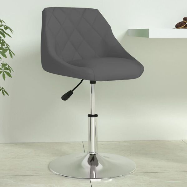 vidaXL Barstol m&ouml;rkgr&aring; sammet