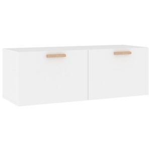 vidaXL V&auml;ggsk&aring;p vit 100x36,5x35 cm konstruerat tr&auml;