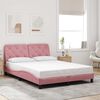 vidaXL Bed Frame without Mattress Pink 120x200 cm Velvet