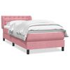 vidaXL Rams&auml;ng med madrass rosa 100x220 cm sammet