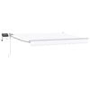 vidaXL Manuell utdragbar markis med LED-lampor Vit 3 x 2,5 m