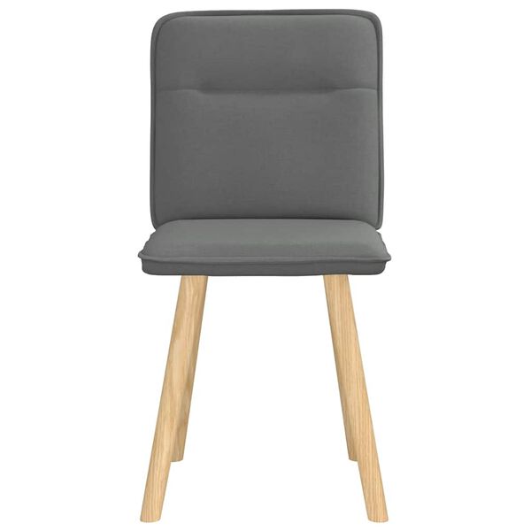 vidaXL Matstolar 2 st mörkgrå tyg