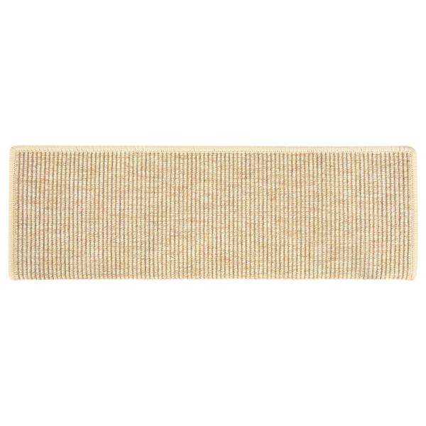 vidaXL Trappmattor 15 st 65x21x4 cm ljusbeige rektangulär kant