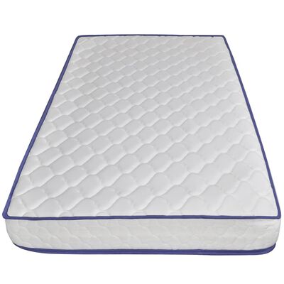 vidaXL Säng med memoryskummadrass grå konstläder 90x200 cm