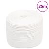 vidaXL B&aring;tlina helvit 10 mm 25 m polypropylen