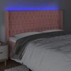 vidaXL S&auml;nggavel LED rosa 203x16x118/128 cm sammet