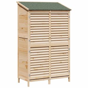 vidaXL Tr&auml;dg&aring;rdshus med tak Naturlig 106 x 56 x 176,5 cm Massivt Furu
