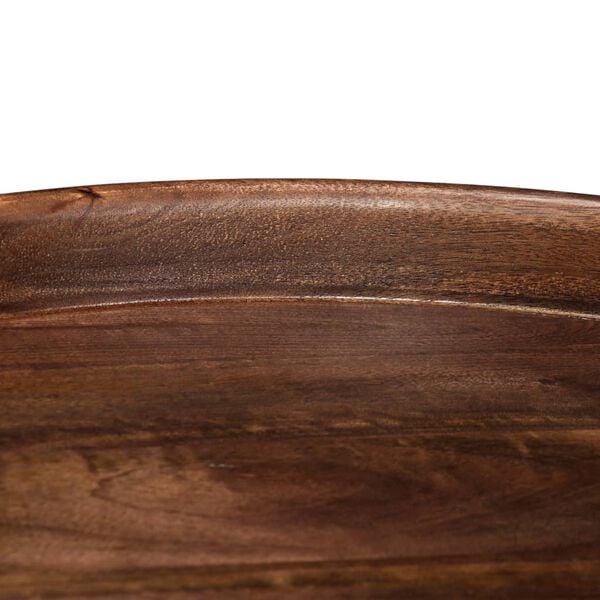 vidaXL Bord set 3 delar massivt mangotr&auml; och st&aring;l