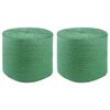 vidaXL 2 st 2 mm Gr&ouml;n 100% Tossa jute