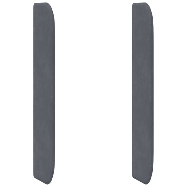 vidaXL S&auml;nggavel &Ouml;ra Gr&aring; 80 x 16 x 4 cm Sammet