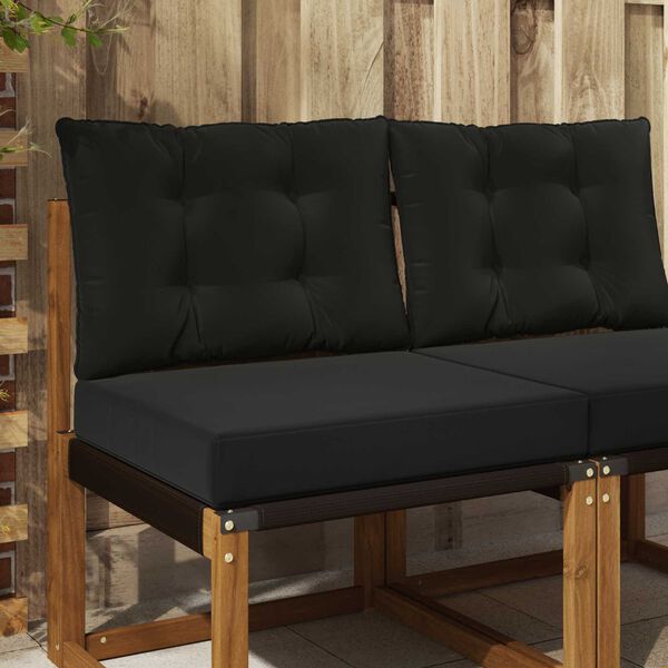 vidaXL Utomhus Soffa Kudde 2 pcs Svart Polyester