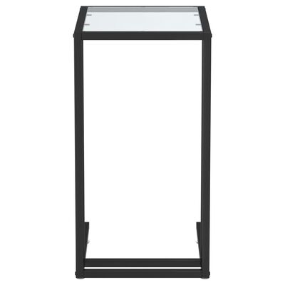 vidaXL Sidobord till datorbord genomskinligt 50x35x65 cm härdat glas