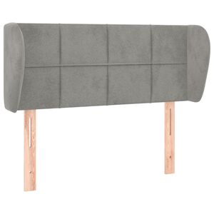 vidaXL S&auml;nggavel med kanter ljusgr&aring; 83x23x78/88 cm sammet