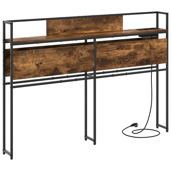 vidaXL F&ouml;rvaringshuvudgavel R&ouml;kf&auml;rgad ek 135 cm Konstruerat tr&auml;