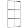 vidaXL Skjutd&ouml;rr ESG-glas och aluminium 102x205 cm svart