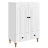 vidaXL Sideboard Vit 66 x 34,5 x 95 cm Konstruerat tr&auml;