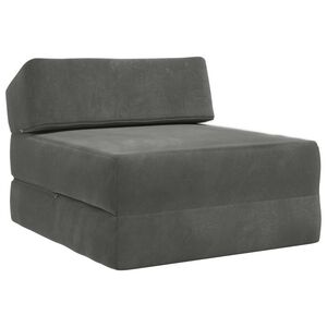 vidaXL F&auml;llbar Soffbed M&ouml;rkgr&aring; 60 x 70 x 41 cm Tyg