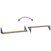 vidaXL Vägg hyllor 2 pcs Artisan Ek 80 x 15 x 15,5 cm Konstruerat trä