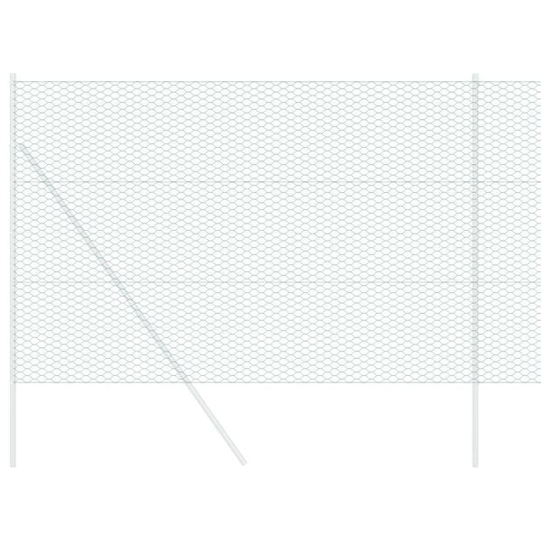 vidaXL Hexagonstängsel Grön 1,4 x 25 m PVC