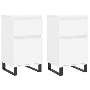 vidaXL Byr&aring;er 2 st vit 40x35x70 cm konstruerat tr&auml;