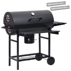 vidaXL Tunngrill med hjul och hyllor 3 st 115 x 85 x 95 cm Metall