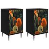 vidaXL Nattduksbord ZAANDAM 2 st Svart ek 36 x 33 x 61 cm