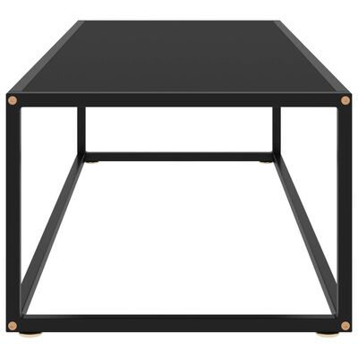 vidaXL Soffbord svart med svart glas 120x50x35 cm