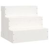 vidaXL Husdjurstrappa Vit 40x37,5x35 cm massiv furu