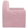 vidaXL Barnsoffa rosa mjuk plysch