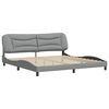 vidaXL Bed Frame without Mattress "Hvar" Light Grey 200x200 cm Fabric