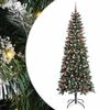 vidaXL Konstgjord julgran Gr&ouml;n 210 cm PVC, plast och st&aring;l