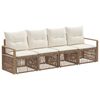 vidaXL Tr&auml;dg&aring;rdsoffset 4 pcs Beige konstrotting