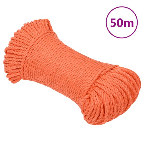 vidaXL Rep orange 3 mm 50 m polypropylen