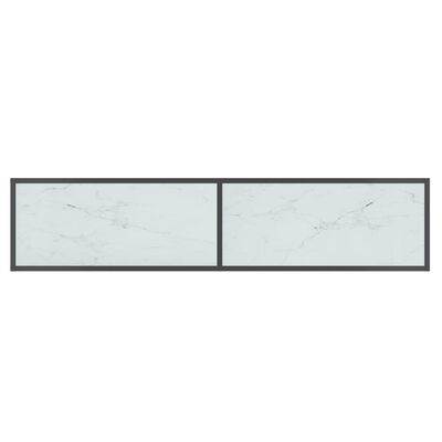 vidaXL Konsolbord vit 160x35x75 cm härdat glas