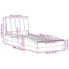 vidaXL Bed Frame without Mattress "Hanko" Black 90x190 cm Fabric