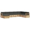 vidaXL Utomhussoffset 8 st Vit och antracit Polyester