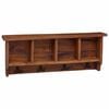 vidaXL Hanger Brun 70 x 11 x 27 cm Massivt mahognytr&auml;