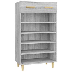 vidaXL Skost&auml;ll gr&aring; sonoma 60x35x105 cm konstruerat tr&auml;